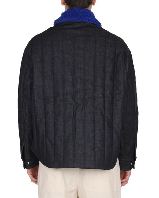 Sunnei Blue Solid Jackets for men