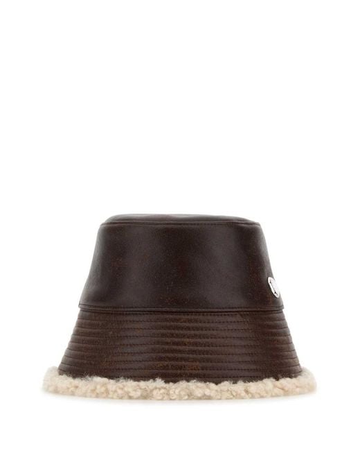 Stella McCartney Brown Solid Bucket Hat