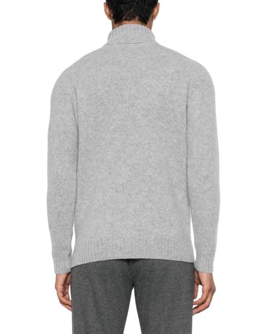 Drumohr Gray Turtle Neck Sweater for men