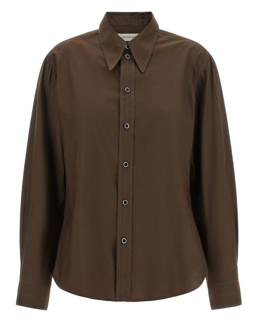 Lemaire Brown Regular Solid Shirt