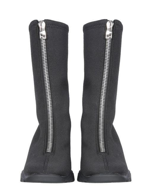 McQueen Black Leather Boots