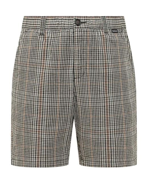 Barbour Gray Checks Shorts for men