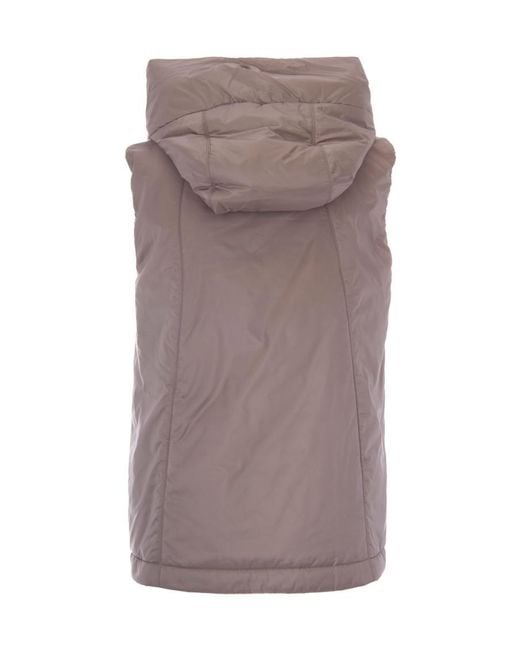 Max Mara Brown Solid Hood Jacket