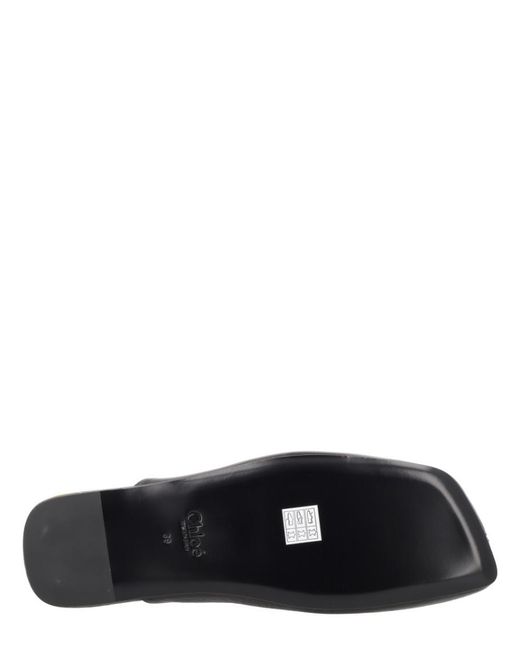 Chloé Black Studded Mules