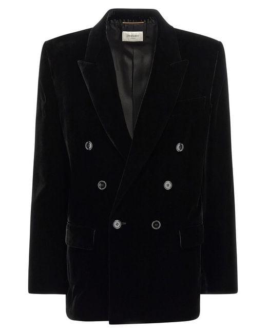 Saint Laurent Black 'Cassandre' Blazer