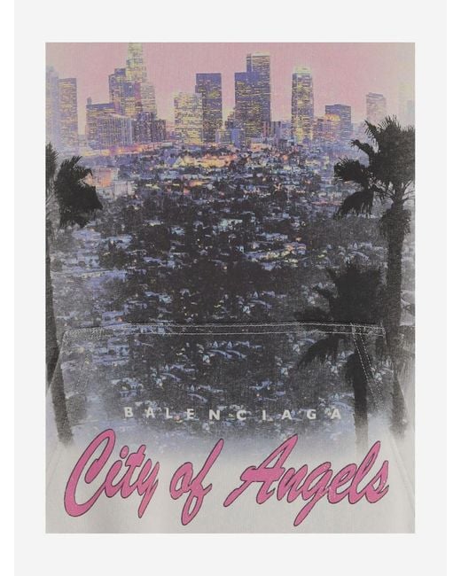 Balenciaga Gray City Of Angels Cotton Sweatshirt for men