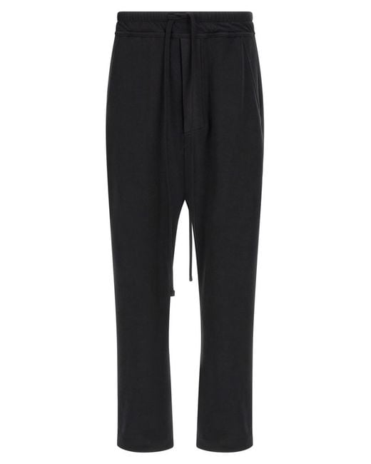 Thom Krom Black Relaxed Drawstring Pants for men
