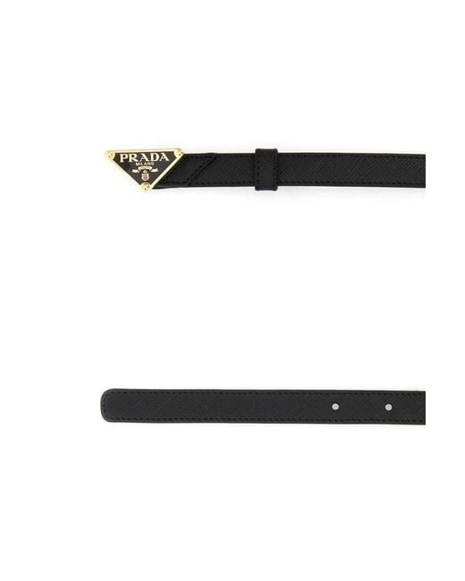 Prada Black Leather Belt