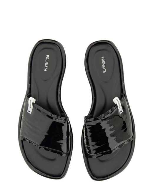 Premiata Black Logo Flats