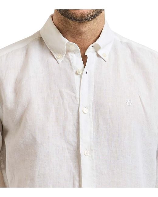 Boss White Regular Solid Shirt for men