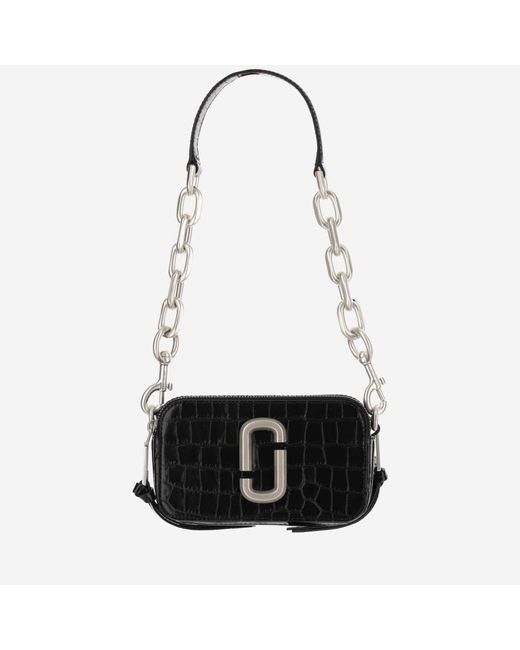 MARC JACOBS Party On a Chain Croc Embossed Leather Shoulder Bag main image 1