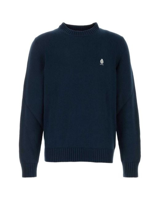 Prada Blue Logo Sweaters for men