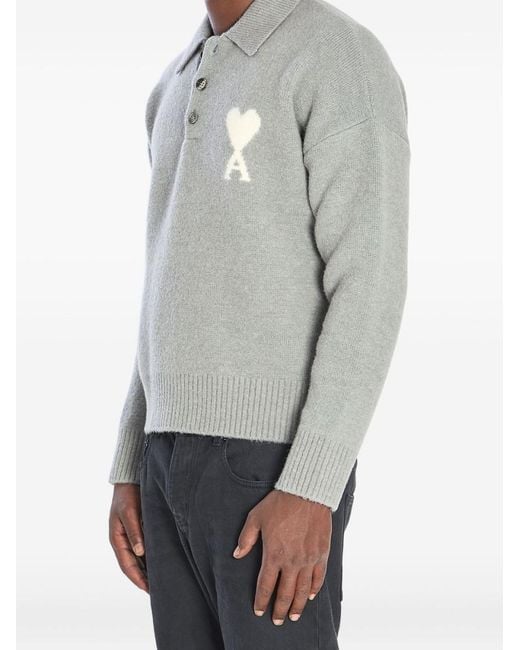 AMI Gray Polo Shirts for men