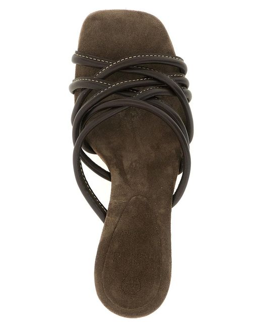Brunello Cucinelli Metallic Leather Heels