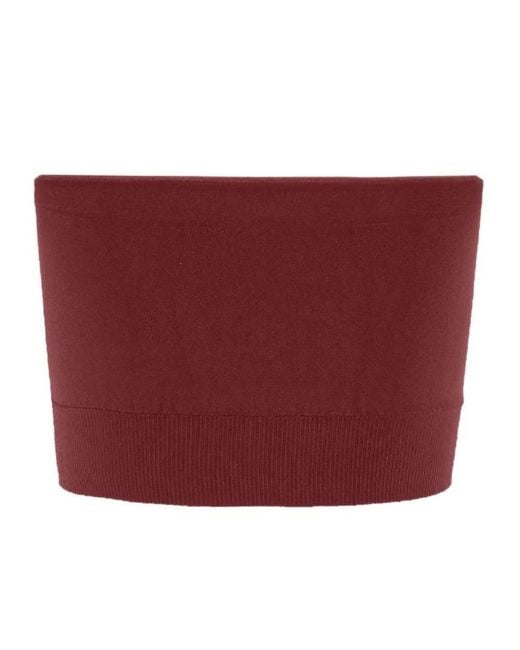 Wolford Red Solid Strapless Top
