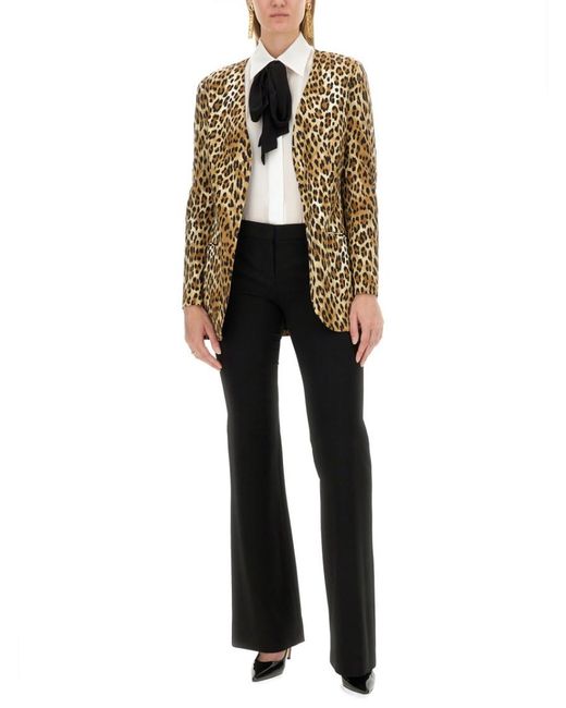 Moschino Black Flared Flat Front Pant