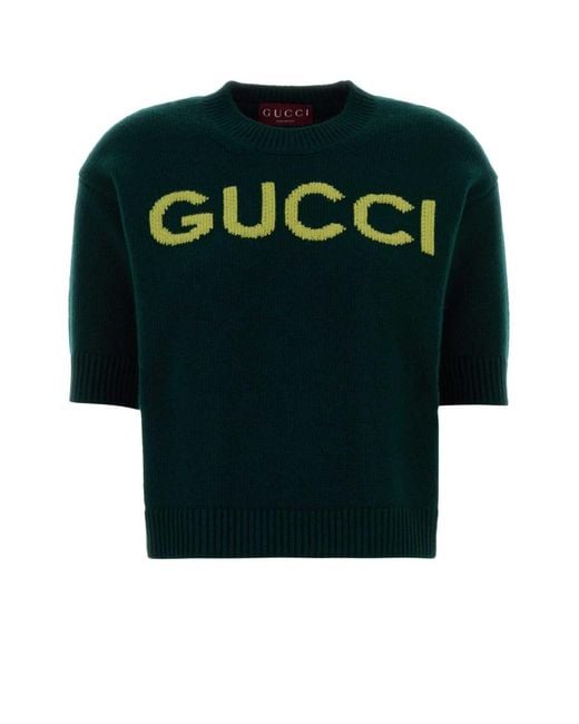 Gucci Green Bottle Wool Sweater