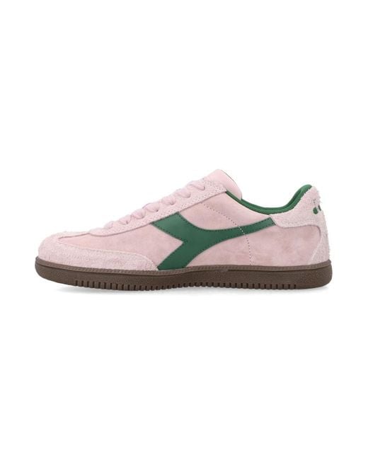 Diadora Pink Lace Up Sneakers for men