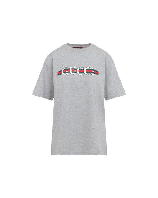 Gucci Blue Logo Cotton T-Shirt