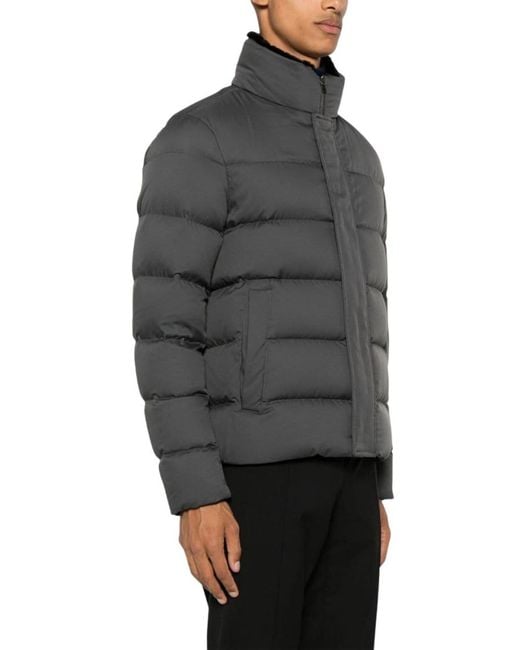 Herno Gray Quilted Jacket for men
