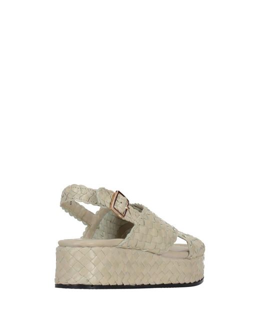 LA ROSE White Braided Sandals