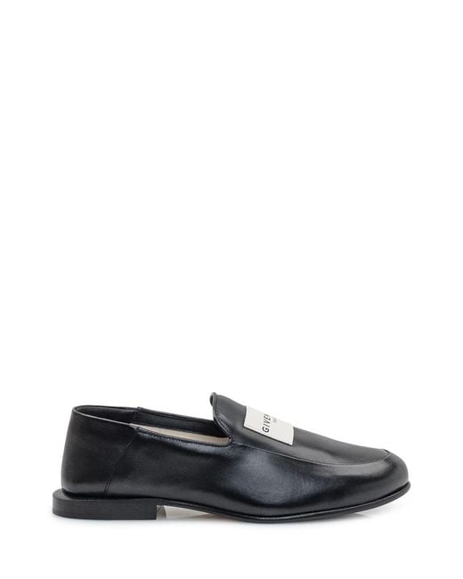 Givenchy White Logo Label Loafers