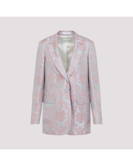 Dries Van Noten Purple Blanchets Jacket