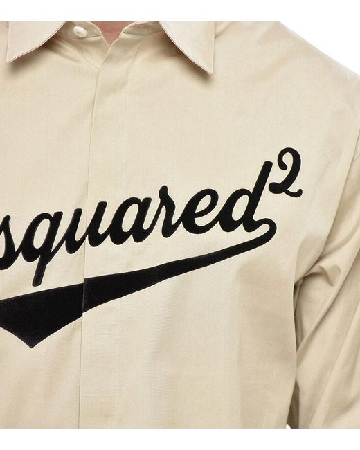 DSquared² Natural Regular Logo Shirt for men