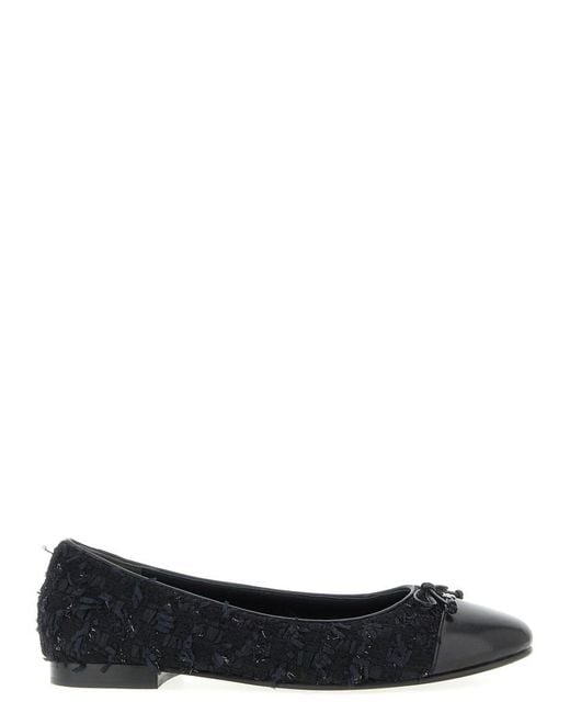 Tory Burch Black 'Cap-Toe' Ballet Flats