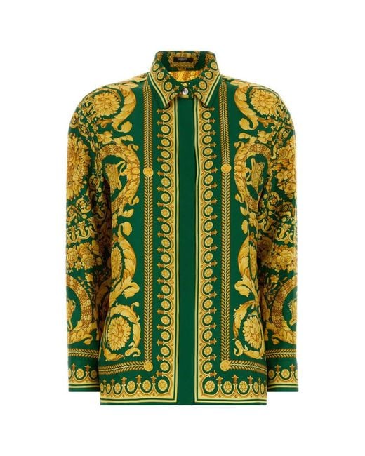 Versace Green Silk Shirt