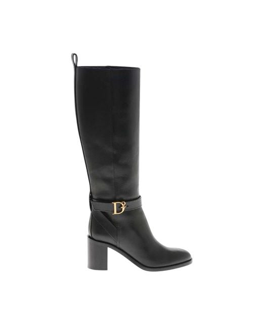 DSquared² Black Leather Boots