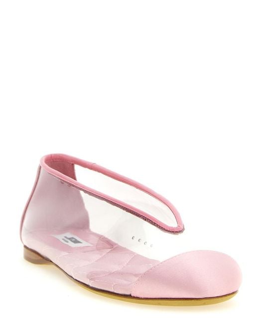 Moschino Pink Solid Flats
