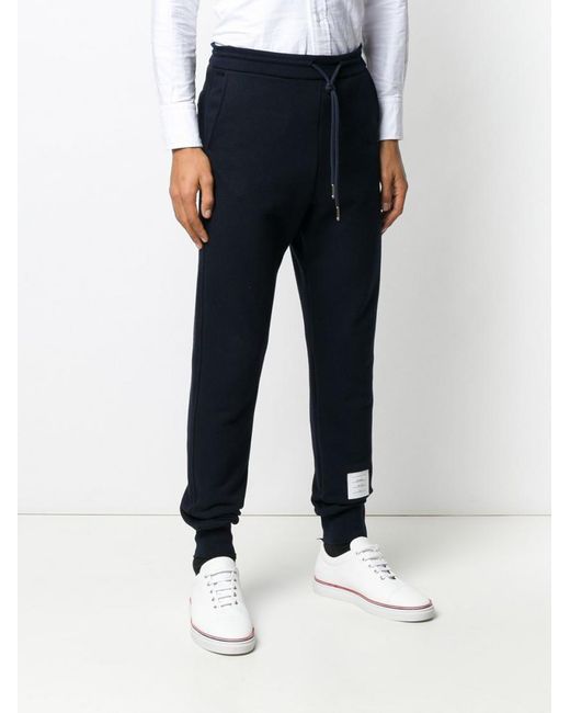 Thom Browne Blue Rwb Stripe Loopback Track Pants for men
