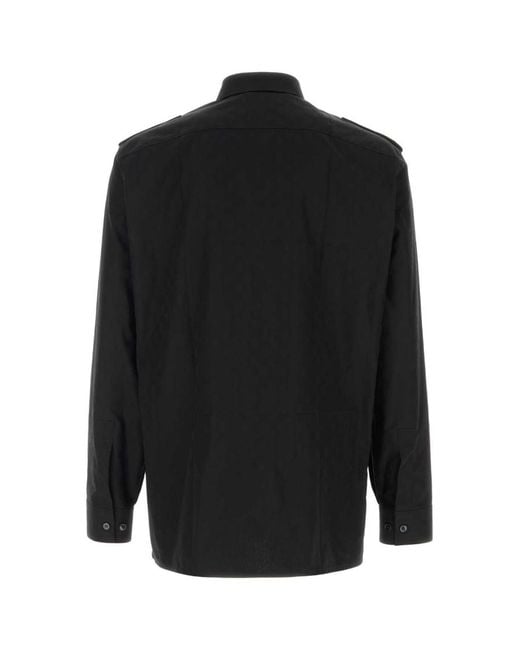 Gucci Black Regular Solid Shirt for men