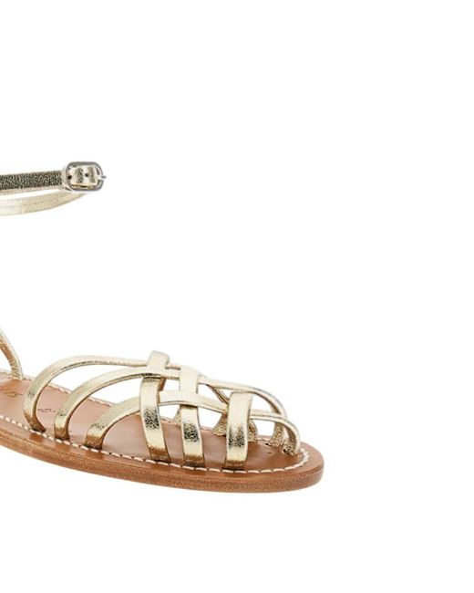 K. Jacques Natural Ankl-Strap Sandals
