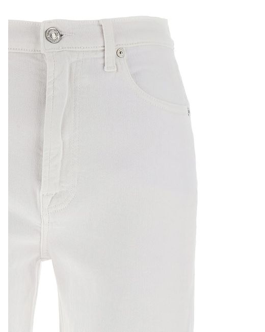 7 For All Mankind White Easy Slim Ankle Jeans