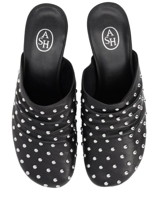 Ash Black Studded Mules