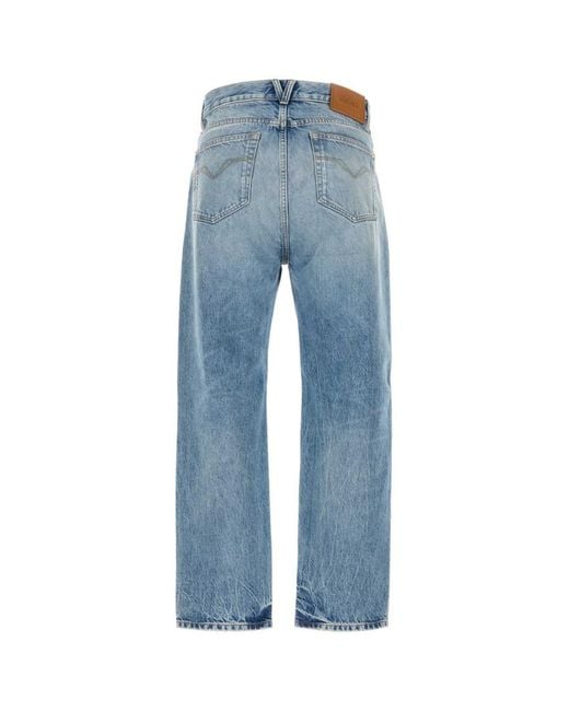 Versace Blue Straight Jeans for men