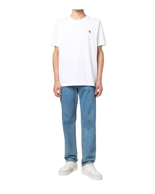 Paul Smith White Logo Patch T-Shirt for men