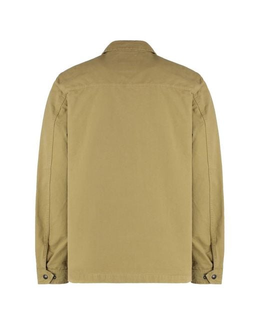 Woolrich Green Regular Solid Overshirts for men