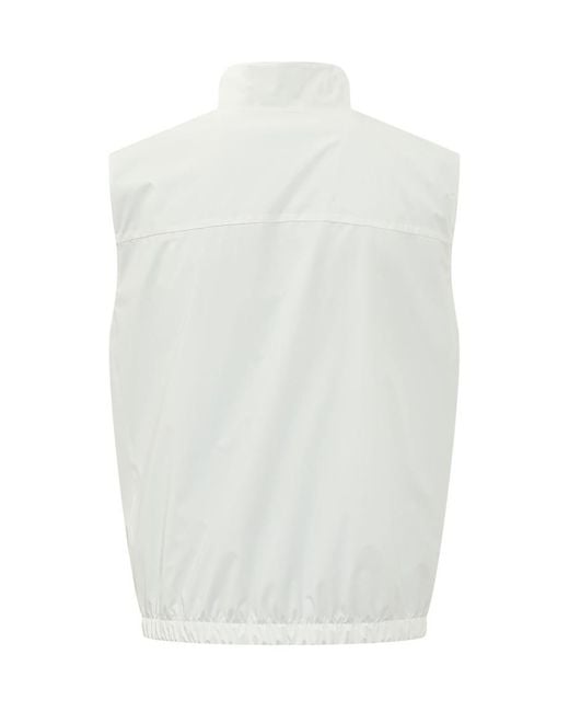 Brunello Cucinelli White Mock Collar Jacket for men