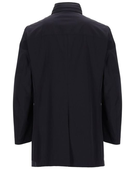Moorer Blue Solid Parka Jacket for men