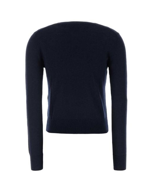 Ralph Lauren Blue Solid Crew Neck Sweater
