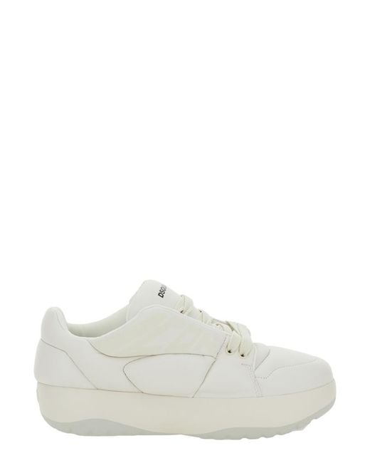DSquared² White Logo Sneakers for men