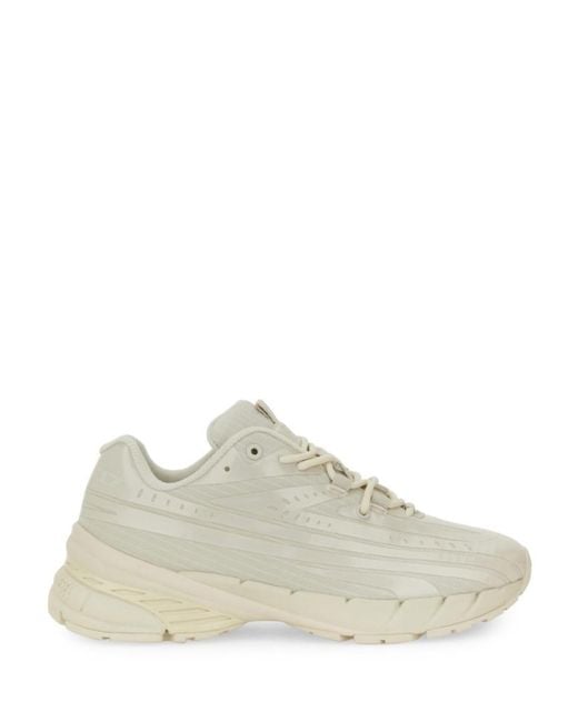 DIESEL White Streamlined Light Sneakers