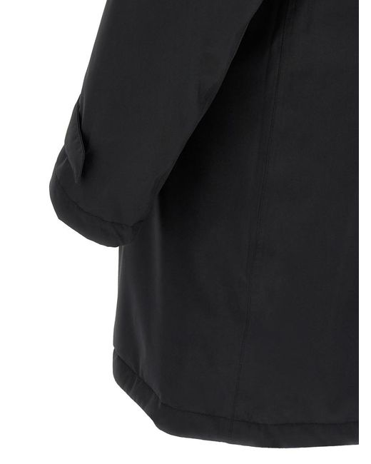 Herno Black Solid Parka Jacket for men