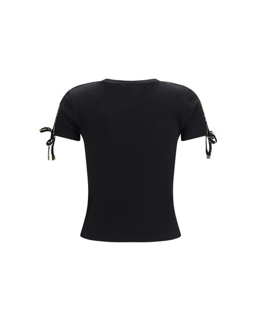 Burberry Black Solid Crew Neck T-Shirt