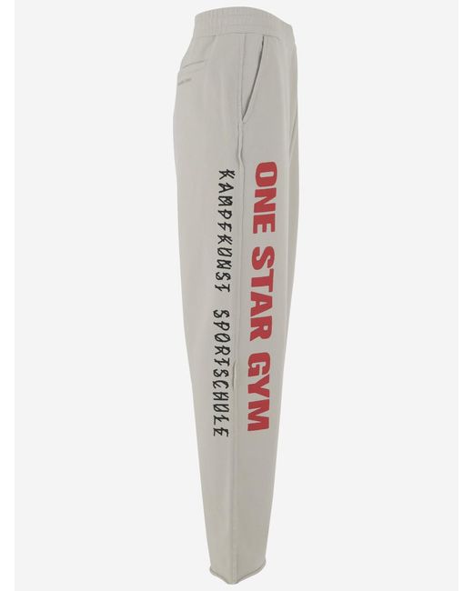 44 Label Group Gray Cotton Gym Jogger Pants for men
