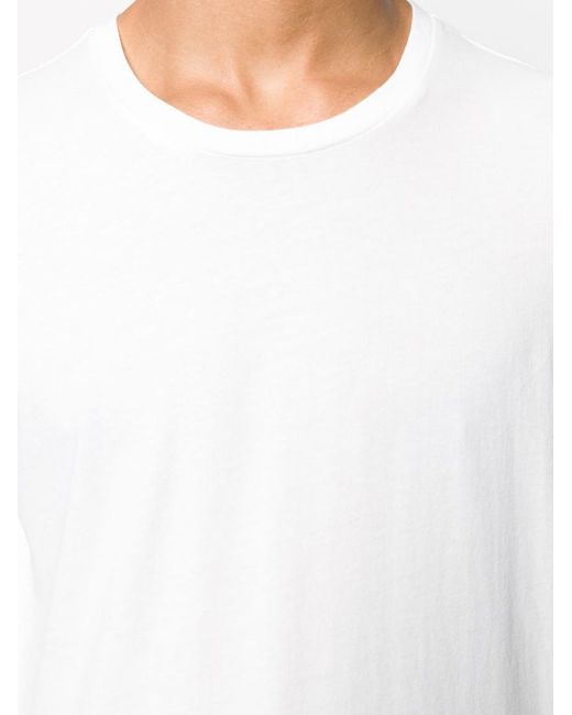 Majestic Filatures White Crewneck Solid T-Shirt for men