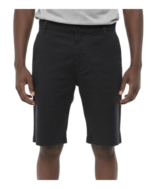 DIESEL Black Solid Cotton Shorts for men
